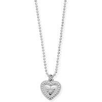 chlobo ladies diamond cut heart necklace scdc05004