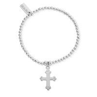 chlobo ladies silver cute cross charm bracelet sbcc515