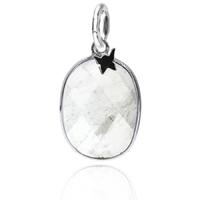 chrysalis silver faceted clear crystal oval pendant crpabs cr