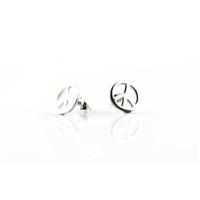 ChloBo Iconic Sterling Silver Peace Stud Earrings EARS1