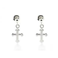 ChloBo Iconic Sterling Silver Cross Dropper Earrings EARD2