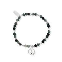 ChloBo Gypsy Dreamer Grey and Silver Peace Bracelet