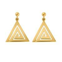 chlobo sun dance gold plated aztec triangle earrings