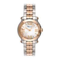 chopard ladies happy sport 18ct rose gold and diamonds watch