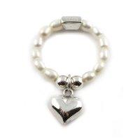 Chlobo Pearl Puffed Heart Ring