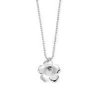 ChloBo Newbies Peace Flower Diamond Cut Chain Necklace