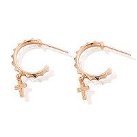 ChloBo Gypsy Dreamer Rose Gold Plated Faith Hoop Earrings