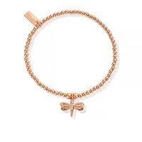 Chlobo Rose Gold Plated Cute Charm Dragonfly Bracelet