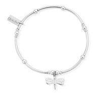 chlobo silver cute mini noodle ball dragonfly bracelet