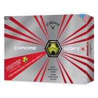 chrome soft x truvis golf balls 1 dozen yellowblack