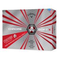 chrome soft x truvis golf balls 1 dozen whitered