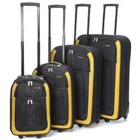 cities 625 4 piece travel luggage suitcase set 18 29 black