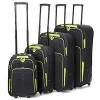 cities 632 blacklime 4 piece 18 298243 super lightweight trolley suitc ...