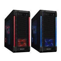 CiT Galaxy Evo Gaming Case USB3 3x Red/Blue LED Switchable Fans + Bubble LED