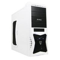 CiT Vantage White Gaming Case Black Interior 4 Fans HD Audio Card Reader No PSU