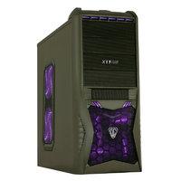 CiT Vantage Gaming Case Gunmetal Grey 4 x Fans 3 x Purple LED Card Reader No PSU