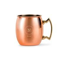 circle monogram copper moscow mule mug