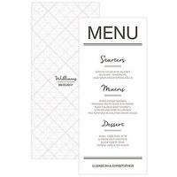 City Style Menu Card