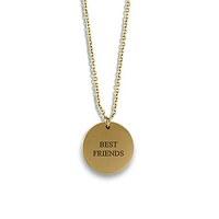 Circle Tag Necklace - Classic Serif Font