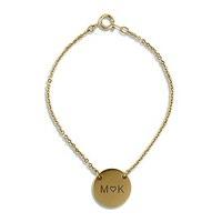 Circle Tag Bracelet - Initials with Heart