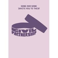 Civil Partnership | Personalised Invitation Card