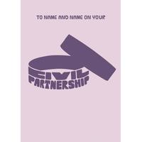 civil partnership | personalised civil partnership card