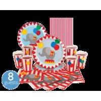 circus time 1st birthday basic party kit 8 guests