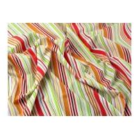 Citrus Stripes Cotton Dress Fabric Multicoloured