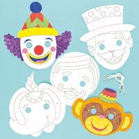 circus colour in masks pack of 30