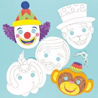 Circus Colour-in Masks (Pack of 6)