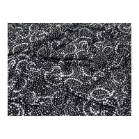 Circle Spots Print Viscose Dress Fabric Black & White