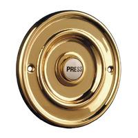 Circular None Tarnish Brass Door Bell 63mm