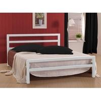 City Block Metal Vintage Style Bed In White