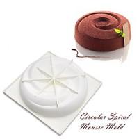 Circular Spiral Mousse Mold Silicone Cake Decorating Tools For Non-Stick Mousse Baking Brownie Chiffon Sponge Cakes Pan Mold m-29