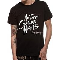 CID Men\'s Deaf Havana-Countless Nights T-Shirt, Black, Large