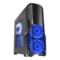 cit g force gaming case with 2 rgb front fans rear fan side window and ...