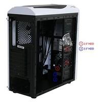 cit dragon 3 midi case with 12 cm blue led fans and side window white