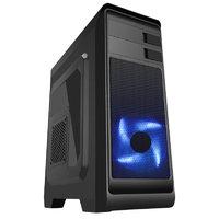 CIT Hero Mid Tower MATX Case with 1 x 12cm Front Blue LED Fan & 1 x USB3 with Side Window
