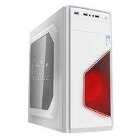 CIT Ignition White Midi Case With 12cm Red LED Fan