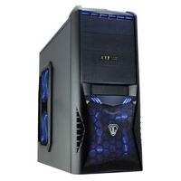 CiT Vantage Gaming Case Black HD Audio Black Interior 4 Fans Card Reader No PSU