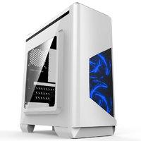 cit lightspeed micro atx white tower case with inbuilt led light syste ...