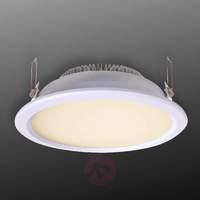Circle LED recessed ceiling light in white