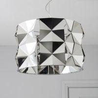Ciara Faceted Silver Chrome Effect Pendant Ceiling Light