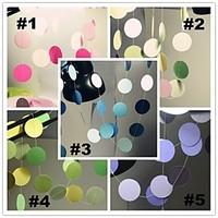 Circle Dots Paper Garland (2m Long) for Wedding Party Birthday Decoration Banner