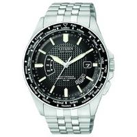 citizen eco drive world perpetual a t mens stainless steel bracelet wa ...