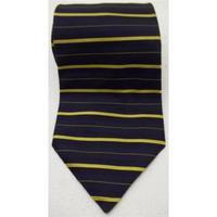 Ciro Citterio Navy / Yellow Stripe Silk Tie