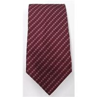 Ciro Citterio deep pink square patterned silk tie
