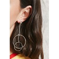 circle cutout drop earrings