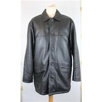 ciro citterio size l black leather coat