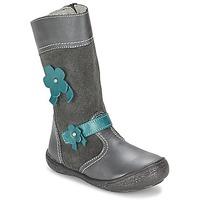 citrouille et compagnie rindar girlss childrens high boots in grey